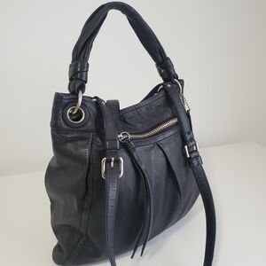 Coach Black Leather Hobo  Shoulder Crossbody Bag